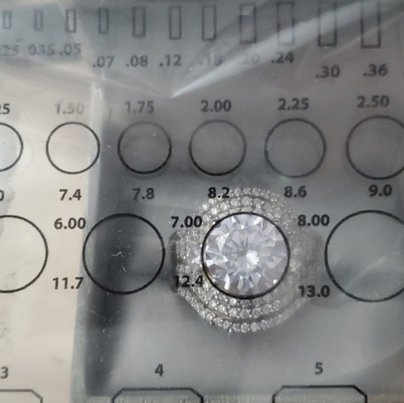 Watch Video / Sterling Silver 925 Opulent Cocktail 6-7 cttw Solitaire Ring - Picture 8 of 10